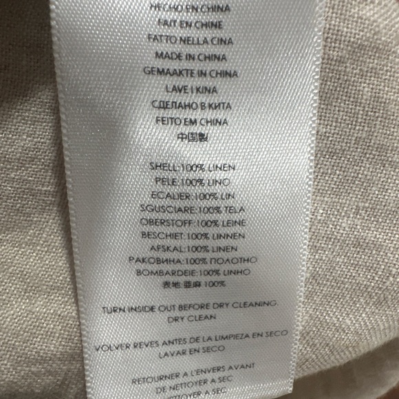 Michael Michael Kors 100% Linen Tunic Top Beige Size M - Picture 16 of 16